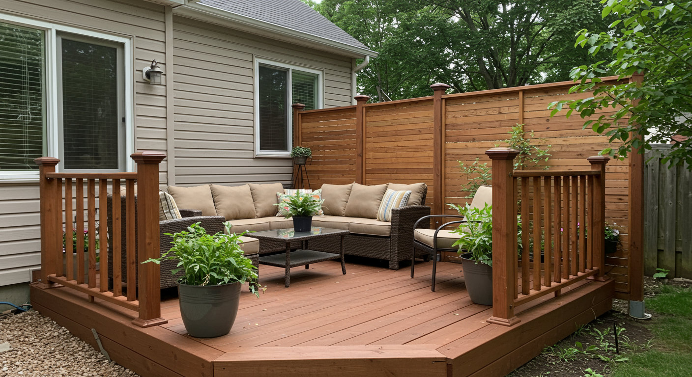 Custom Deck with Built-in Features
