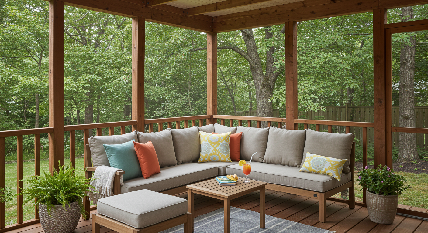 Cozy Backyard Screen Porch