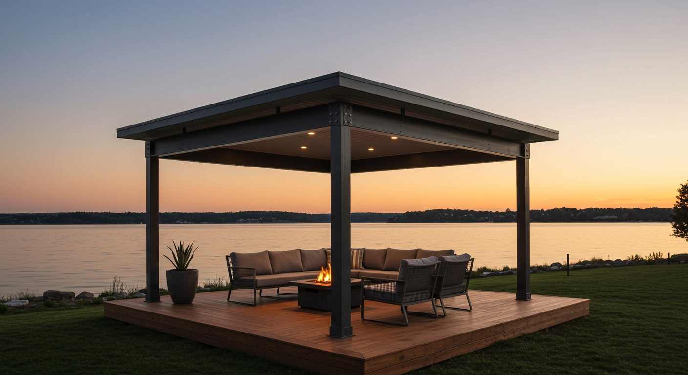 Modern Freestanding Pavilion Deck