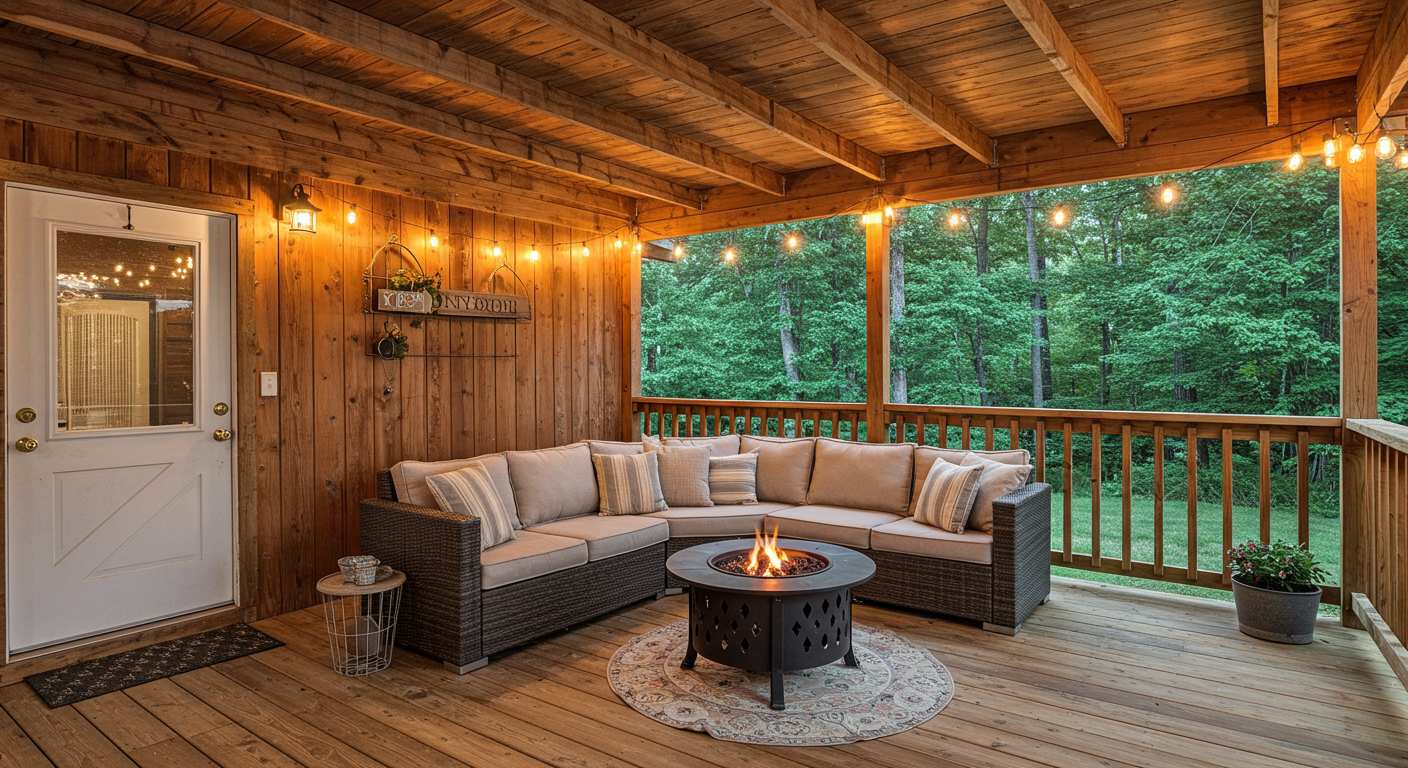 Rustic Covered Deck